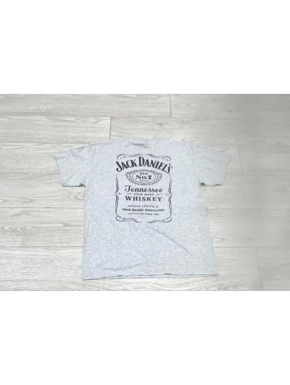 Gildan Jack Daniels Men's Light Gray Cotton Blend Graphic T-Shirt Size XL $28